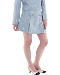 Self-Portrait - Self Portrait Sequin Boucle Mini Skirt - Lyst