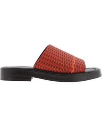 Ferragamo - Daian Intreccio Woven Slide Sandals - Lyst