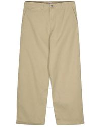 Burberry - Cotton Wide-Leg Trousers - Lyst