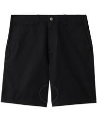 Burberry - Twill Weave Bermuda Cotton Shorts - Lyst