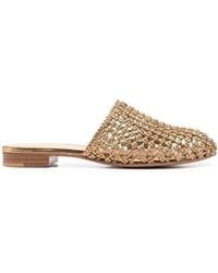Ferragamo - Ellas Knotted Leather Mules - Lyst