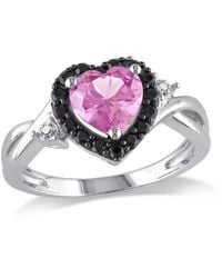 Amour - Created Sapphire, Spinel And Diamond Heart Ring - Lyst