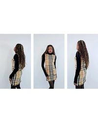 Burberry - Macy Check Bouclé Dress - Lyst