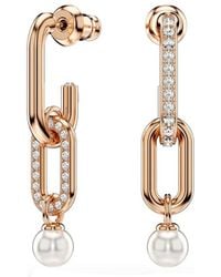 Swarovski - Constella Crystal Pearl Drop Earrings - Lyst
