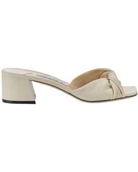 Jimmy Choo - Lyn 45 Nappa Leather Mules, Brand Size 37 Us - Lyst