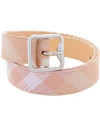 Burberry - Check Pattern B Buckle Belt - Lyst