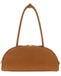 Miu Miu - Caramel Leather Beau Shoulder Bag Cognac Borse A Mano - Lyst