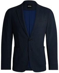 BOSS - Micro-Patterned Performance Slim-Fit Blazer, Brand Size 50 Us - Lyst