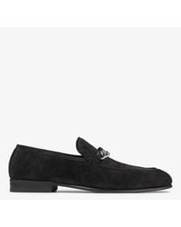 Jimmy Choo - Marti Reverse Velvet Suede Loafers, Brand Size 40 Us - Lyst