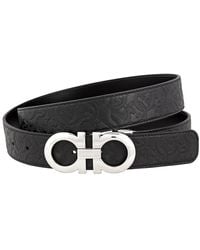 Ferragamo - Adjustable And Reversible Gancini Belt, Cm - Lyst