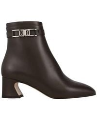 Ferragamo - Ornament Vara Chain Boots - Lyst