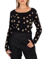 Moschino - Ladies Heart-Intarsia Cardigan - Lyst