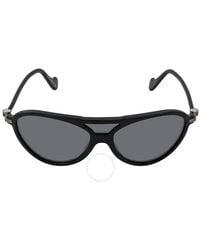 Moncler - Smoke Mirror Pilot Sunglasses Ml0054 01c 00 - Lyst