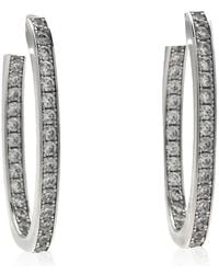 Apm Monaco - Pave Oval Sterling Earrings - Lyst