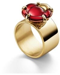 Baccarat - 's B Flower Vermeil Red Crystal Ring 2807667 - Lyst