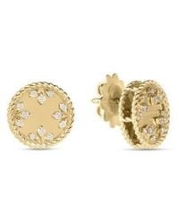 Roberto Coin - 18K Venetian Medallions Small Diamond Stud Earrings - Lyst