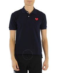Comme des Garçons - Embroidered Red Heart Polo Shirt - Lyst