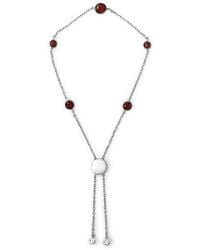 Haus of Brilliance - 925 Sterling Bezel Set Garnet 5 Station Adjustable Bolo Bracelet - Lyst