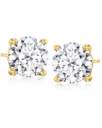 Brilliant Diamond - 5.50 Carat Round Cut Lab Grown Diamond Stud Earrings - Lyst