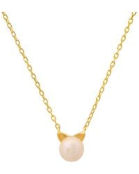 Kylie Harper - Over Kitty Cat Genuine Pearl Necklace - Lyst