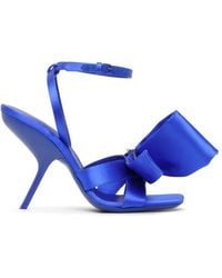 Ferragamo - Helena 105 Satin Bow Sandals - Lyst