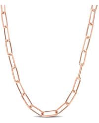 Amour - 5Mm Diamond Cut Paperclip Chain Necklace - Lyst