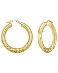 Tresorra - 14K Twisted Large Hoop Earrings - Lyst