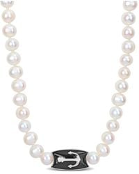 Amour - 7-7.5Mm Cultured Freshwater Pearl Necklace With Large Lobster Clasp - Lyst