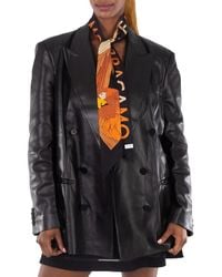 Ferragamo - Parrot Print Silk Skinny Style Scarf - Lyst
