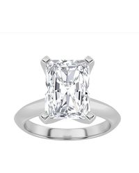 Mure And Co - 2Ctw Radiant Shaped Lab Grown Diamond (F/Vs) Knife Edge Shank Solitaire Engagement Ring - Lyst