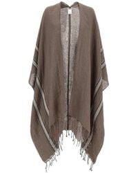 Brunello Cucinelli - Striped Linen Scarf - Lyst