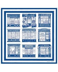 Longchamp - Les Artisans De Paris Square Silk Scarf - Lyst