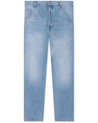 Balmain - Straight Cut Cotton Jeans, Waist - Lyst