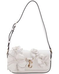 Jimmy Choo - Avenue Floral Applique Shoulder Bag - Lyst