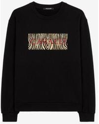 Roberto Cavalli - Animalier Patchwork-Print Sweatshirt - Lyst