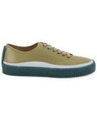 Ferragamo - Ferragamo Storm Leather Low-Top Sneakers - Lyst