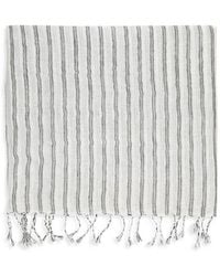Brunello Cucinelli - Striped Linen Scarf - Lyst
