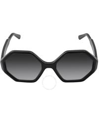 Ferragamo - Grey Gradient Hexagonal Sunglasses - Lyst