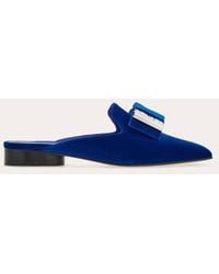 Ferragamo - Double-Bow Mule With Crystals - Lyst