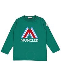 Moncler - Boys Dark Logo Print Long-sleeve Cotton T-shirt - Lyst