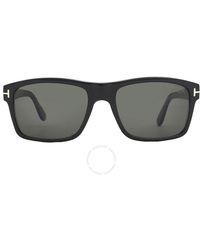 Tom Ford - August Polarized Smoke Rectangular Sunglasses Ft0678 01d 58 - Lyst