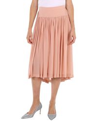 Stella McCartney - Ladies Rose, Rose Pleated Silk Midi Flare Skirts Brand Size 38 (Us Size 6) - Lyst