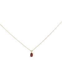 Haus of Brilliance - 14K 6X4Mm Oval Shaped Garnet Solitaire Pendant Necklace - Lyst