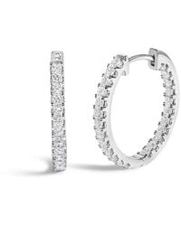 Haus of Brilliance - 14K 2.00 Cttw Princess Diamond Inside Out Elongated Hoop Earrings - Lyst