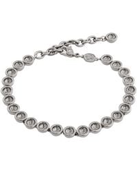 Swarovski - Imber Tennis Bracelet, Round Cut, Ruthenium Plated - Lyst