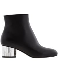 Ferragamo - Block-Heel Ankle Boots - Lyst