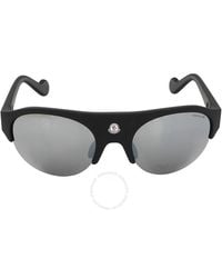 Moncler - Mirrored Smoke Oval Sunglasses Ml0050 02c 60 - Lyst