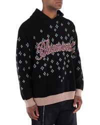 Bluemarble - Jacquard Rhinestoned Hooded Jumper - Lyst