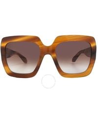 Carolina Herrera - Brown Gradient Butterfly Sunglasses Shn636 091z 55 - Lyst