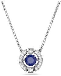 Swarovski - Ladies Rhodium Plated Sparkling Dance Necklace - Lyst